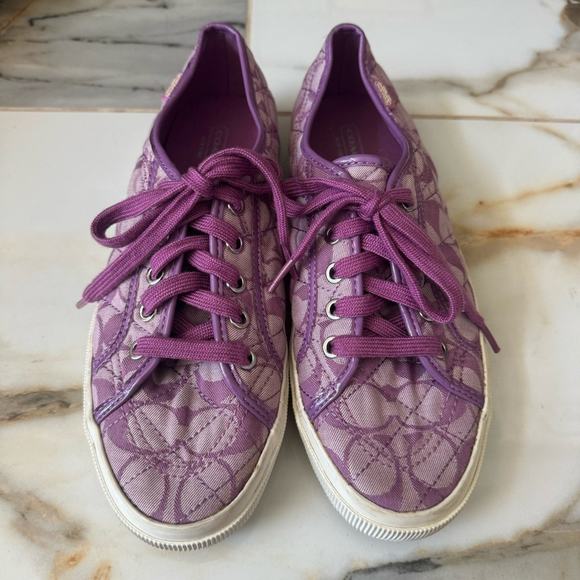 Coach Women’s Signature Logo Iris Color Low Top Sneakers Size 9 - Picture 8 of 9